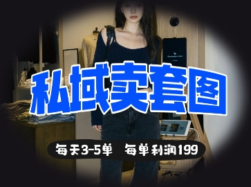 私域卖套图每天3-5单,每单利润99-亮剑学堂